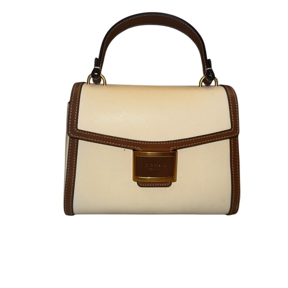 Like new! Kate Spade Colorblocked Small Top Handle Bag in Halo White - Picture 5 of 12